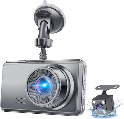 Miden Waterproof Rear Camera & Dash Cam Unit – IP69K Rated for Rain Protection, Sleek Design with Suction Mount, Ideal for All Weather Driving Safety